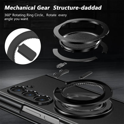 360° Rotating Magnetic Ring Case for Samsung Galaxy Z Fold 6/5/4/3 5G – Hinge Protection Phone Cover with Holder
