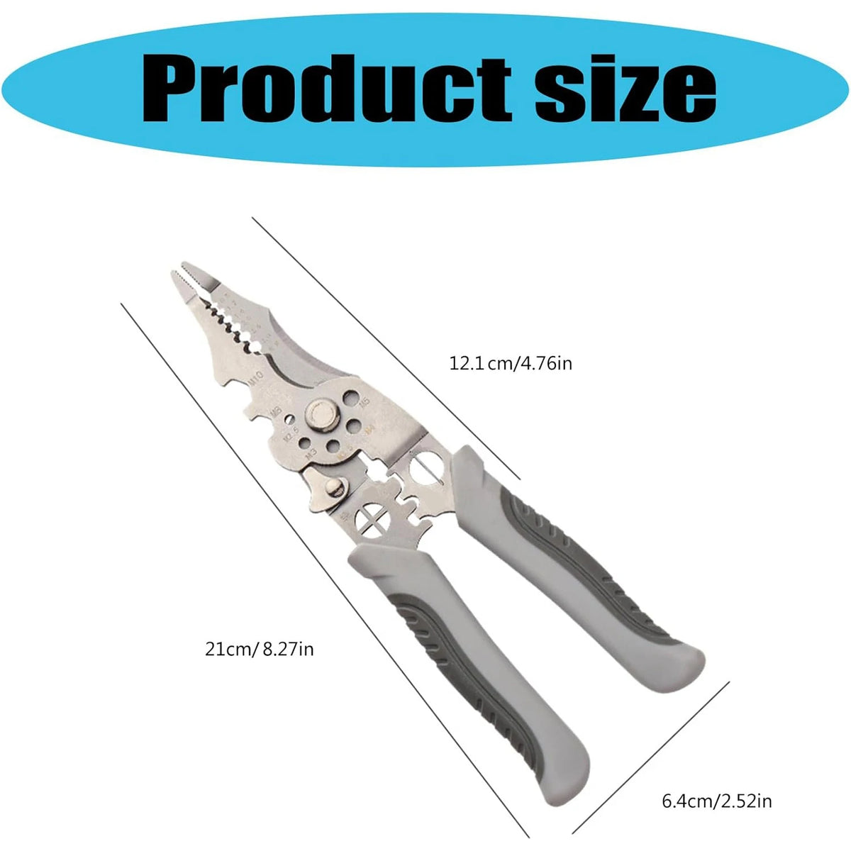 Professional Wire Stripper & Crimping Tool - Multi-Purpose Cable Stripper Pliers for Electrical & Fiber Optic Work