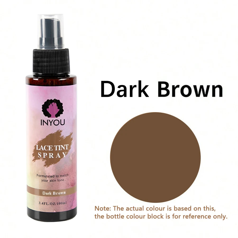 Waterproof Lace Tint Spray for Wigs – Melting Mousse Concealer for Lace Closure, Front Wigs, Toupees & Edge Control