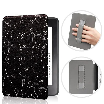 SA568B Leather Case for Kindle Paperwhite 12th Gen 2024 Signature Edition – 7-Inch Cover with Hand Strap & Auto Sleep