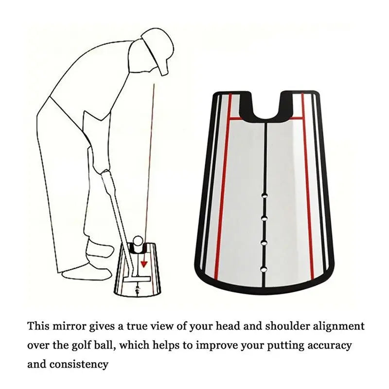 Golf Putting Practice Mirror | Alignment Training Aid with Eye Line | Putting Mirror for Putter Practice