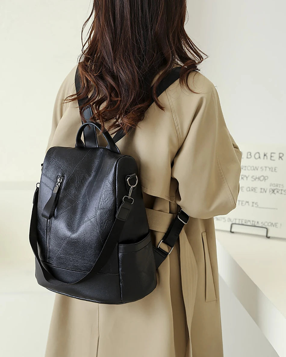 Women's Anti-Theft Backpack - Casual Daypack with Multi-Function Pockets for Travel and Outdoor Use