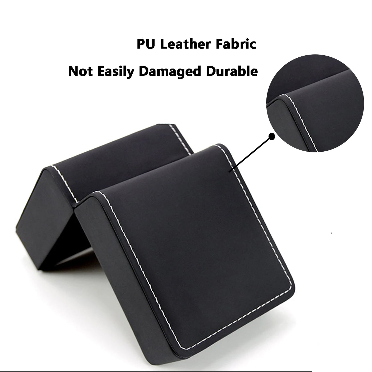 Lnofxas Black Single Watch Gift Box — PU Leather Wristwatch Display Case with Pillow, Organizer for Men