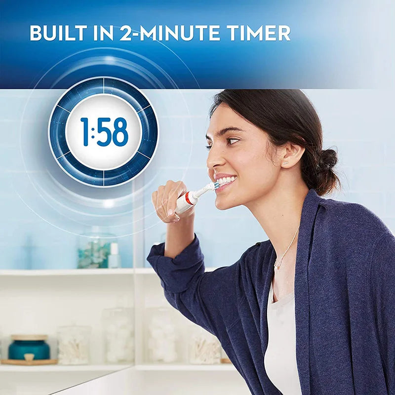Oral-B Pro 4000 Electric Toothbrush – 3D Action Daily Clean with Pressure Sensor, 4 Modes, Gum Care, Waterproof & Rechargeable