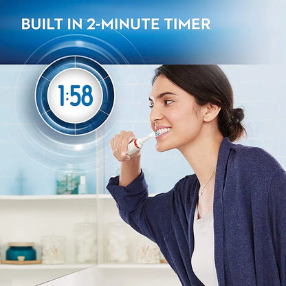Oral-B Pro 4000 Electric Toothbrush – 3D Action Daily Clean with Pressure Sensor, 4 Modes, Gum Care, Waterproof & Rechargeable