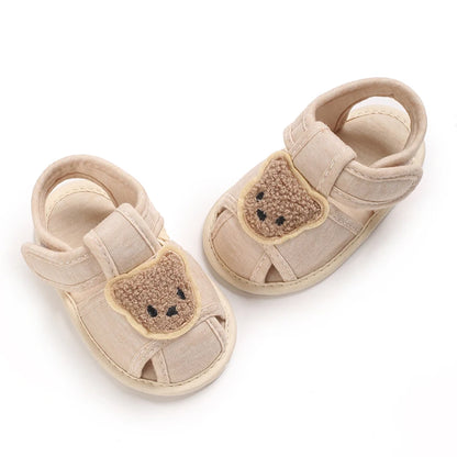 Cute Bear Baby Sandals - Soft Sole First-Step Shoes for Infants & Toddlers 0–18 Months