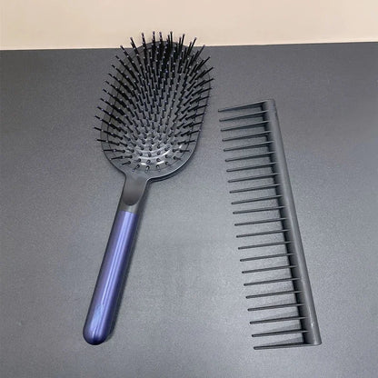 Dyson Airbag Hairbrush Styling Kit – Comb Set with Wide Tooth, Cylinder Comb & Massage Airbag for Curly Hair
