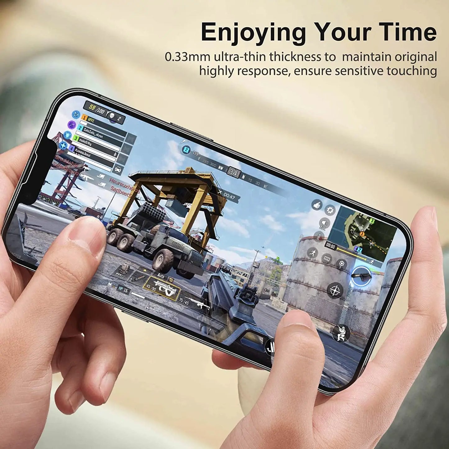 iPhone 16e Tempered Glass Screen Protector — HD Anti-Scratch Full-Coverage, Case-Friendly