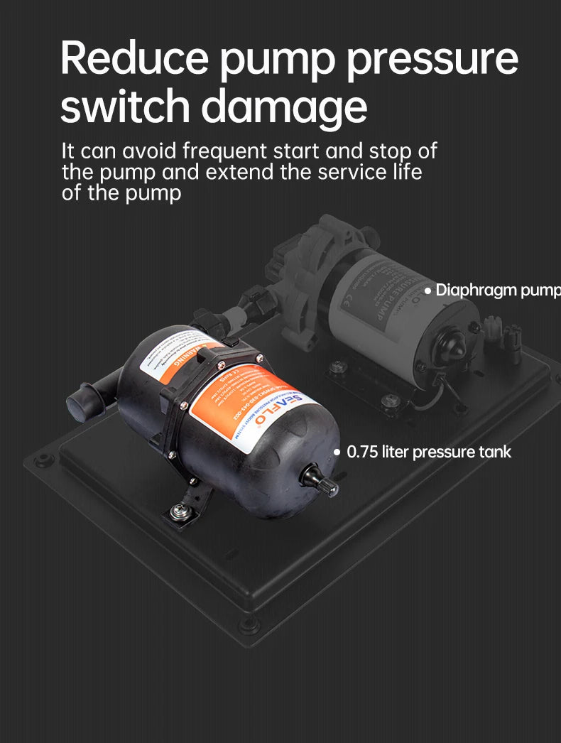 0.75L 1L 125PSI Pre-Pressurized Accumulator Tank – Water Pressure Storage Vessel for Pump Flow Control