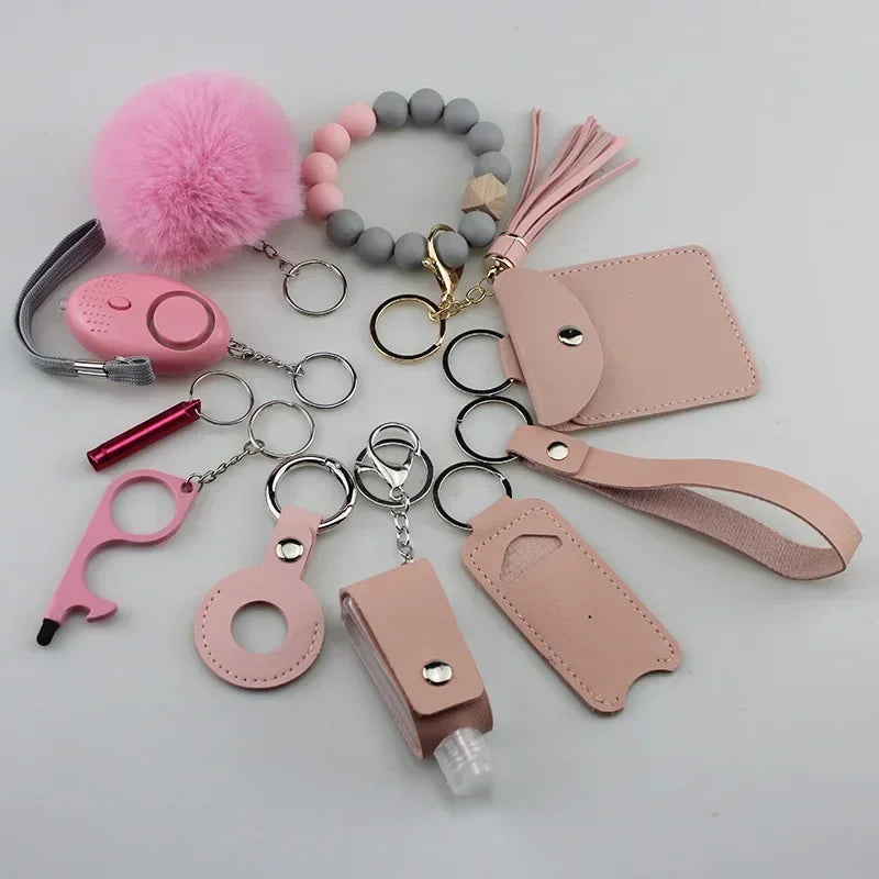 Women’s Self-Defense Keychain – Personal Safety Alarm with LED Light & Emergency Whistle