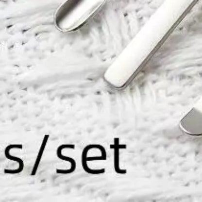4-Piece Nail Art Stirring Rod Set - Stainless Steel Mixing Spoon & Spatula for Gel Polish, Powder, Liquid & Foundation