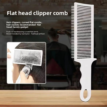 White/Red Barber Neck Hairline Guide Template – DIY Haircut Tool for Salon & Home Styling