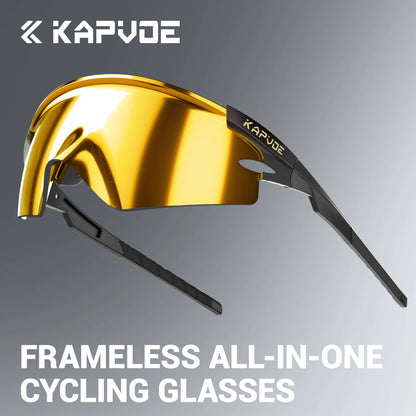 Kapvoe Cycling Sports Sunglasses – UV Protection Bike Glasses for Road & Mountain Riding (Men & Women, 2026 Model)