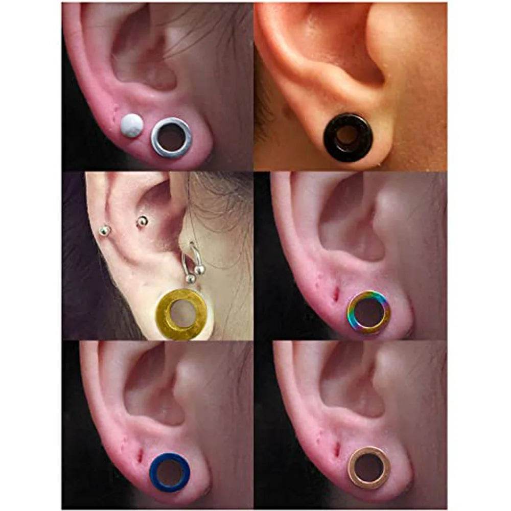 Rose Gold Stainless Steel Ear Plugs & Tunnels - Screw Fit Gauges Body Piercing Jewelry 3mm-20mm