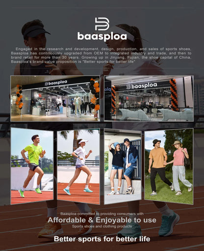 Baasploa Men’s Hiking Shoes – Breathable Outdoor Climbing & Walking Sneakers, Non-Slip & Durable