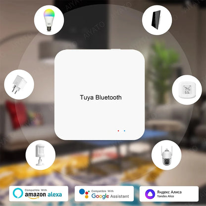 Tuya Bluetooth Gateway Hub - Smart Home Wireless Bridge for Automation, Remote Control via Smart Life APP, Alexa & Google Compatible