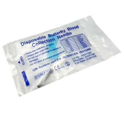 50pcs Disposable Butterfly Blood Collection Needles — Double Wing Type for Pets, Cats & Dogs, Animal Care Supplies