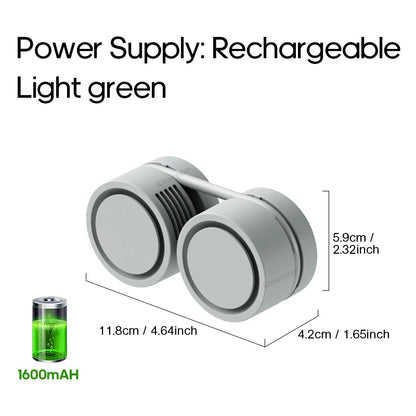 Portable Foldable Neck Fan – 1600mAh USB Rechargeable Personal Cooling Fan, Silent Mini Hands-Free Fan for Sports, Travel & Outdoor Use