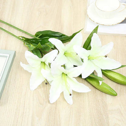 Artificial Silk Lily Bouquet – Creative Fake Flower Arrangement for Living Room, Sweetheart Decoration for Friends