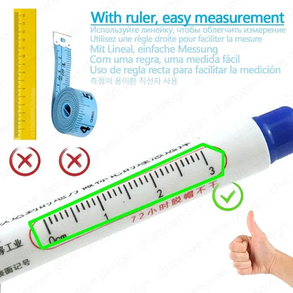 2cm Waterproof Deep Hole Marker Pen - Long Head Carpenter Markers for Metal Woodworking Tools 4-80pcs