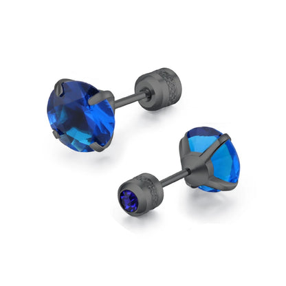 Medical Stainless Steel Crystal Zircon Ear Studs – Hypoallergenic Tragus & Cartilage Screw Piercing Earrings Jewelry