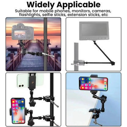 7/11/20 Inch Metal Articulating Magic Arm – Super Clamp Stand for DSLR Camera & Photo Studio Accessories