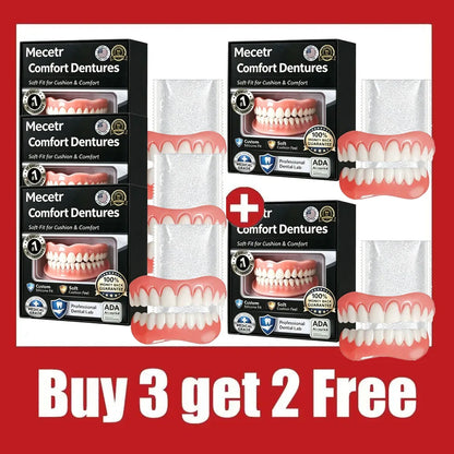 Adjustable Denture Teeth Set - Portable Full Mouth Fake Teeth Model for Adults & Elderly Dental Practice