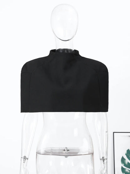 2026 Spring Women’s Solid Cropped Shawl Cape – Elegant O-Neck Short Y2K Party Cloak Top Chic Streetwear for Evening & Dating