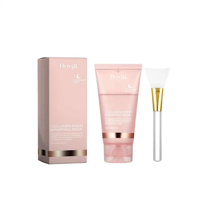 Hydrolyzed Collagen Overnight Facial Mask - Peel-Off Hydrating & Firming Mask, Reduces Sagging & Dullness, Boosts Elasticity