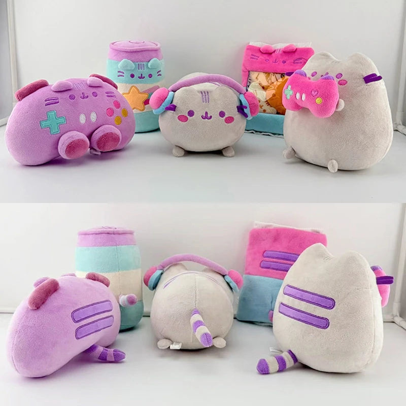 Pusheen Cat Figure and Charm - Cute Desk Accessories, Fluffy Cushion Decor, and Birthday Gifts for Pusheen Fans