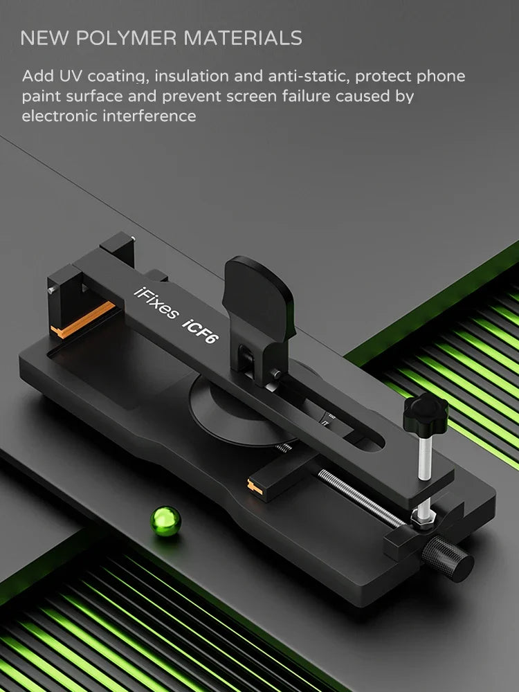 iFixes iCF6 Mobile Phone Screen Opening Fixture — Portable Adjustable LCD Clamp with Strong Suction Cup