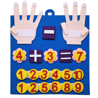 Montessori Felt Number Learning Toy - Toddler Counting, Math & Early Education Game for Kids