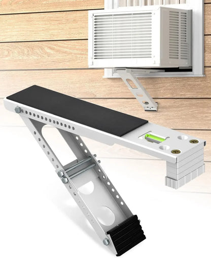 Heavy Duty Foldable AC Wall Mount Bracket – Universal Window Air Conditioner Support Stand, Max Load 200kg Outdoor Installation Rack
