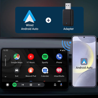 2025 Wired to Wireless CarPlay 2 in 1 Mini Adapter – Android Auto Smart Box, Plug & Play, OTA Update, Universal Compatibility