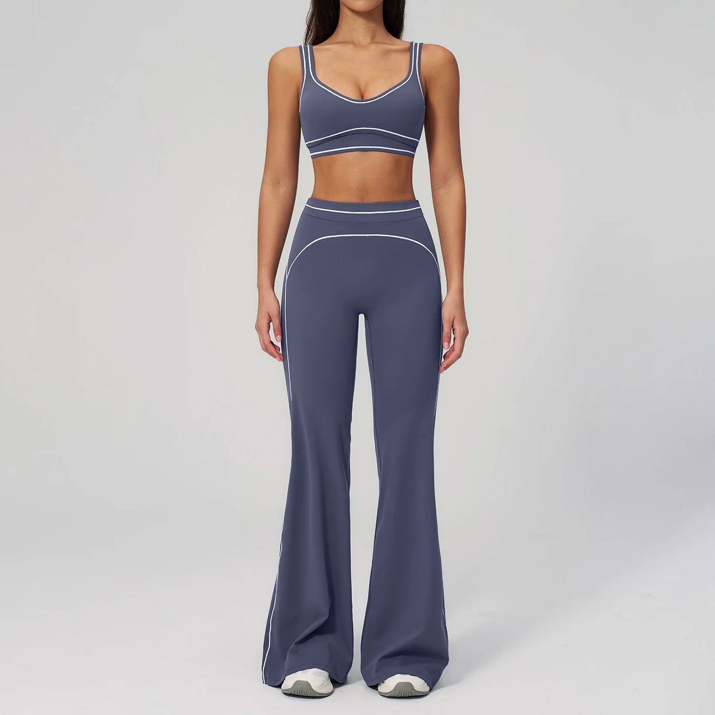 Women’s 2-Piece Fitness Yoga Set, Gym Running Tracksuit, Push-Up Sportswear Leggings, Athletic Workout Outfit