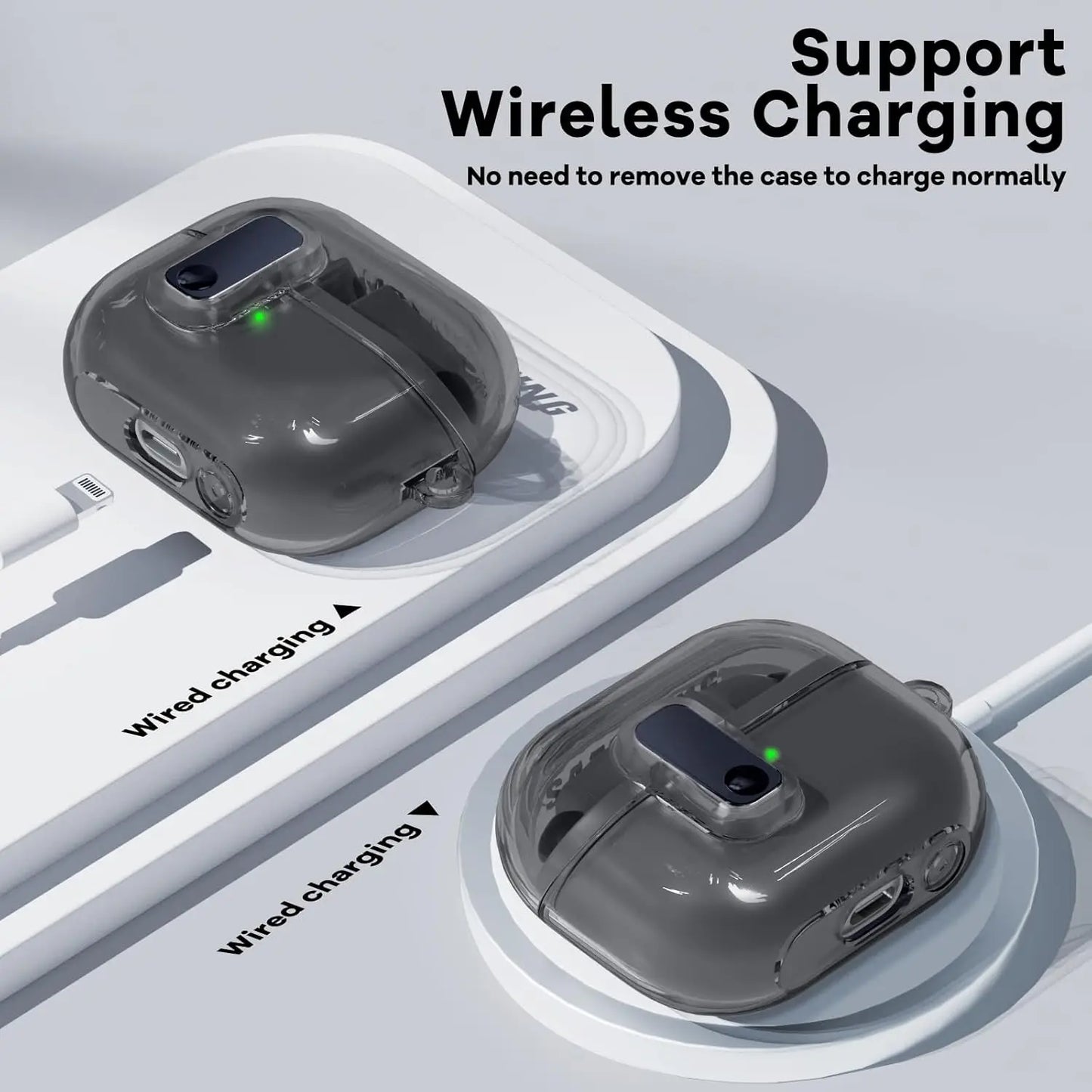 Buds3 Pro Lockable TPU Case – Transparent Protective Shell with Cleaning Kit for Samsung Galaxy Buds 3/3 Pro