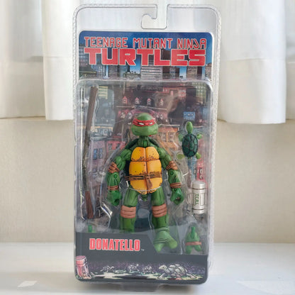 Four New NECA Anime Action Figures – Leonardo Teenage Mutant Ninja Turtles Pizza Club Model Figurines for Toys & Shelf Display