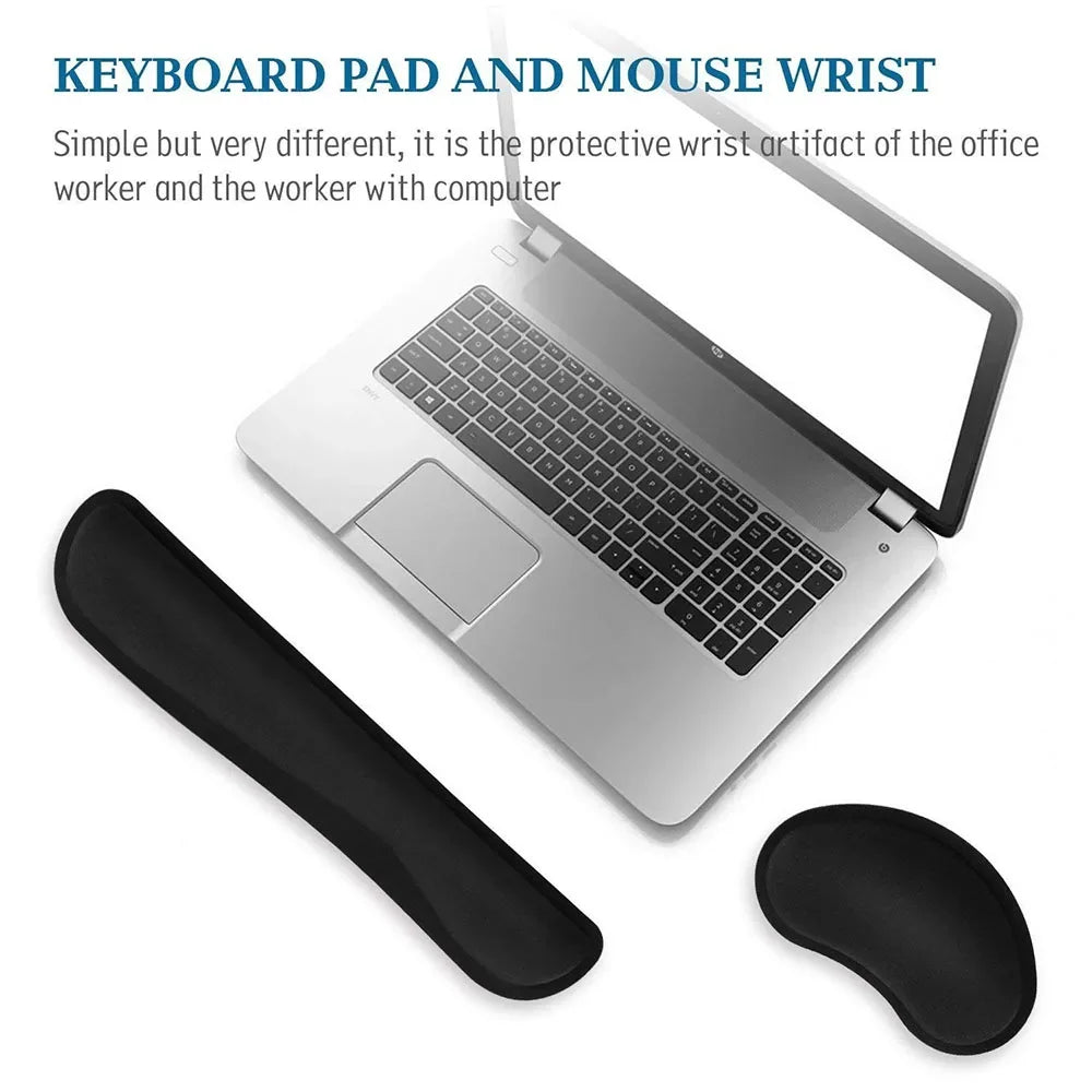 Widen Memory Foam Mouse Pad with Nonslip Wrist Support - Comfortable Keyboard Wrist Rest for Office, Computer, Laptop and Mac