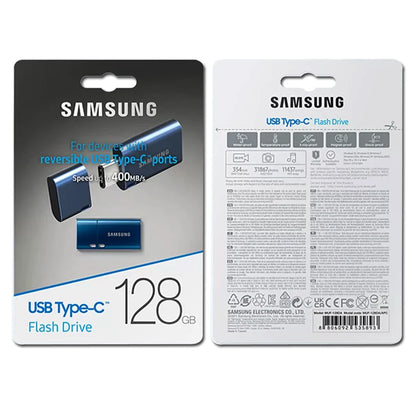 Samsung USB Type-C Flash Drive - Metal Waterproof High-Speed Memory Stick 64GB–256GB for Smartphone, Tablet & Computer
