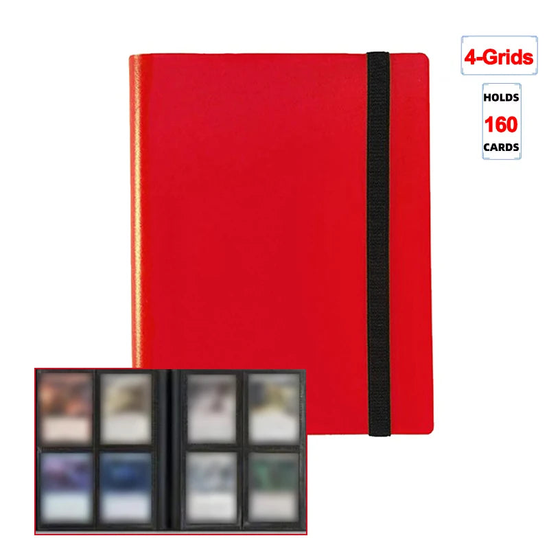 Trading Card Binder - 160/360/480 Capacity Side-Loading PP Card Holder Album for Gaming Cards