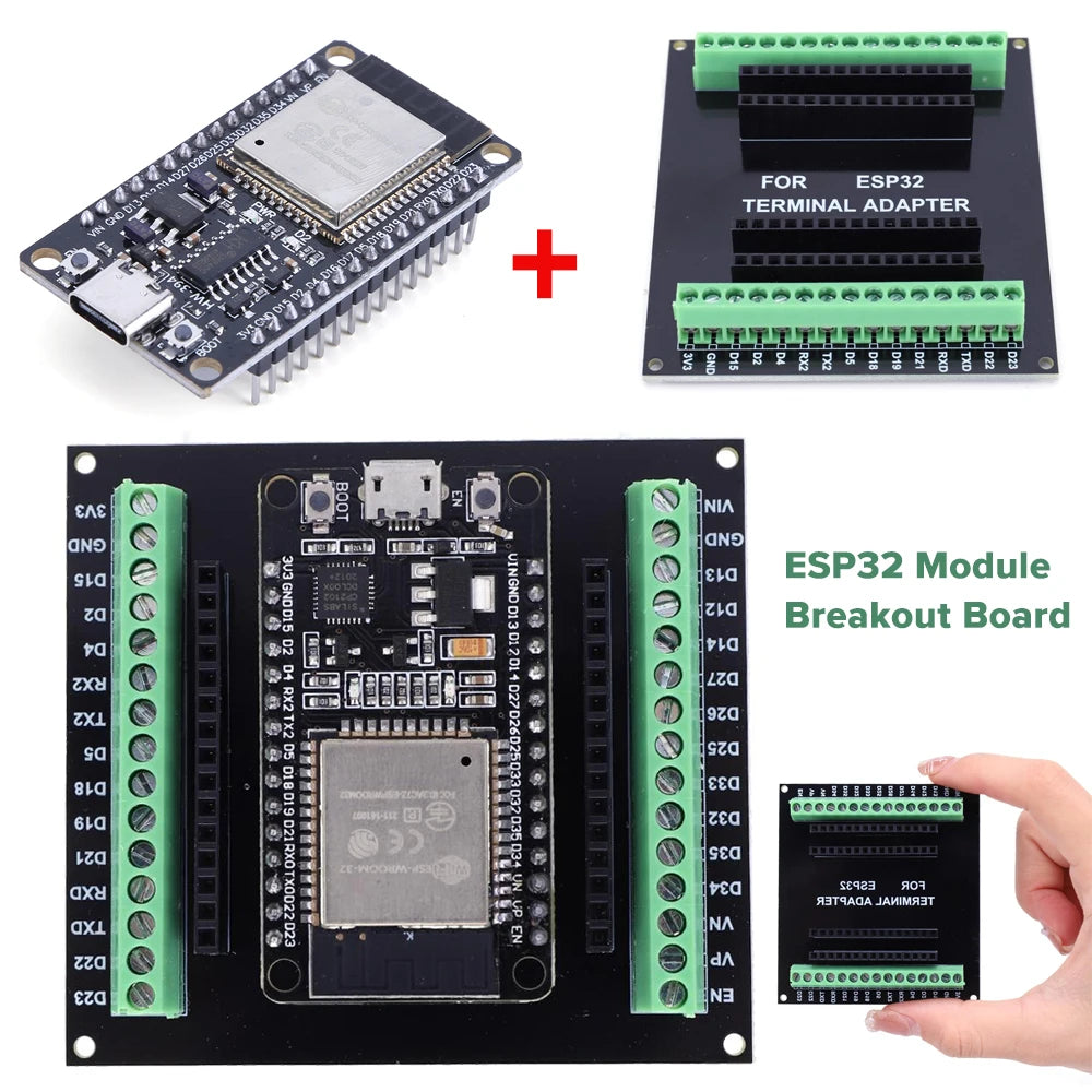 ESP32 ESP-WROOM-32 Development Board – Type-C WiFi & Bluetooth Module with ESP32 NodeMCU Breakout Board for IoT Projects