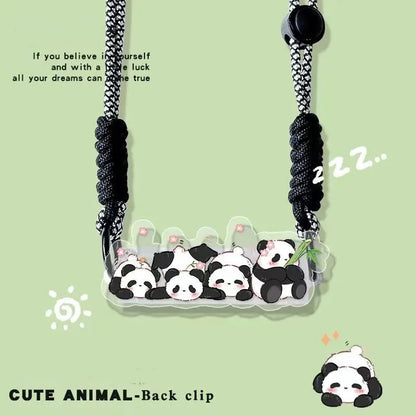 Cute Cartoon Cat & Dog Phone Lanyard – Adjustable Crossbody Shoulder Strap, Back Clip Hanging for Universal Mobile Phones