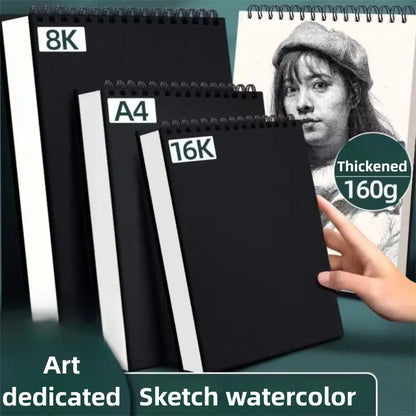 30-Sheet Spiral Sketchbook Drawing Pad - Thick Acid-Free Paper for Sketching & Oil Painting