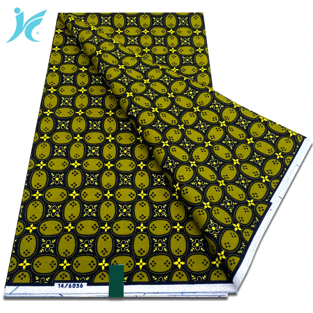 Classic African Wax Fabric - 100% Cotton Soft Ankara Pagne for Women's Dresses
