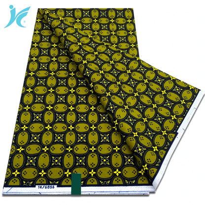 Classic African Wax Fabric - 100% Cotton Soft Ankara Pagne for Women's Dresses
