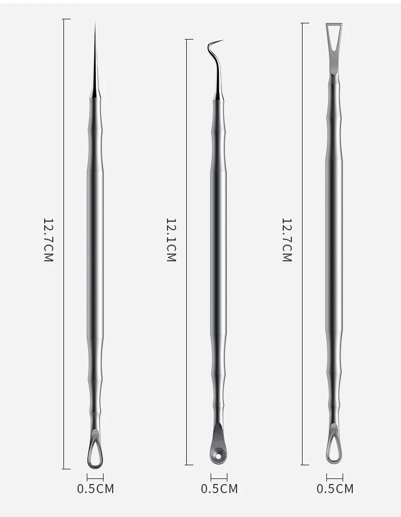 German Ultra-Fine Cell Pimples Blackhead Whitehead Clip - Beauty Salon Acne Removal Tool - Special Needle for Fat Particles