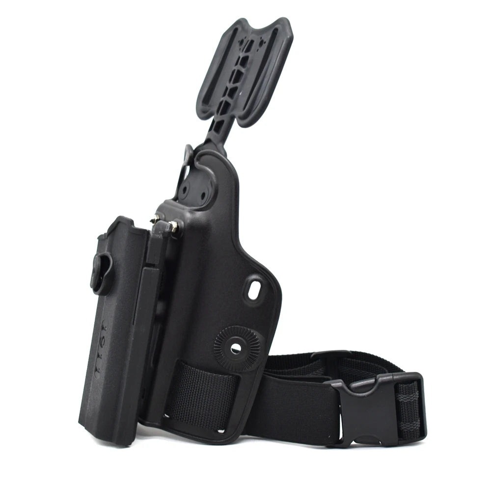 Outdoor Tactical Thigh Drop Leg Holster - Compatible with Glock 17, Beretta M9, Colt 1911, PX4 Storm for Hunting