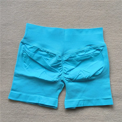 Women’s Gym Impact Running Shorts — Seamless Scrunch Butt Biker & Yoga Athletic Leggings
