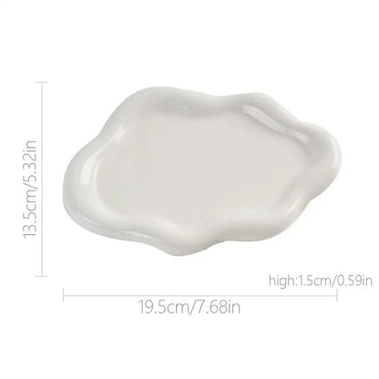 Cloud Shape Jewelry Storage Tray - Plastic Earring & Ring Display Organizer for Women, Photos & Home Decor