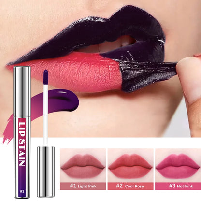 Peel-Off Lip Stain - Long-Lasting Waterproof Pink Tint with Transfer-Resistant Finish